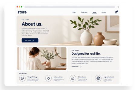 About page example