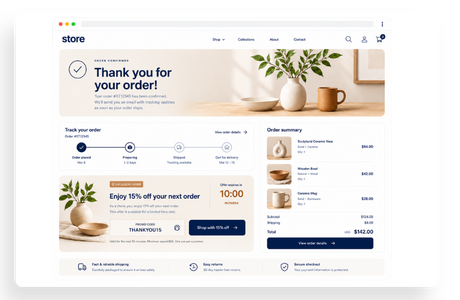 Post-purchase example