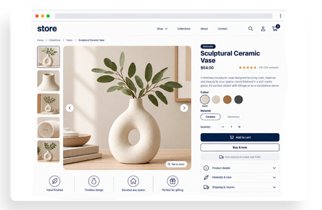 Product page example